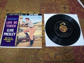 Elvis Presley - Love Me Tender.  45 Rpm Ep W/picture Sleeve.  1956
