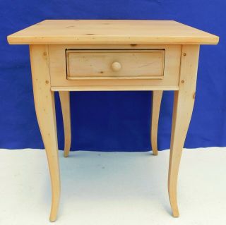 Vintage Lane Altavista Natural Pine Wood Side/end Table Nightstand W/ Drawer