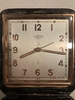 Antique Angelus Swiss 8 Day Travel/desk Clock