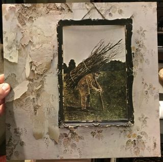 Vtg 1971 Led Zeppelin Iv 4 Zoso Album Record Lp Ksd 19129 Vinyl Vg