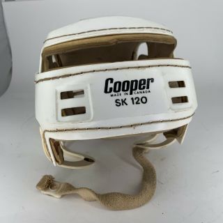 VINTAGE COOPER SK 120 White Hurling Hockey Helmet SK120 Stitched 2