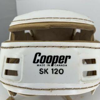 VINTAGE COOPER SK 120 White Hurling Hockey Helmet SK120 Stitched 3