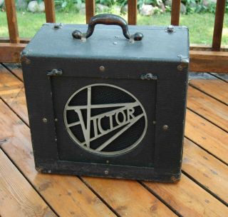 Vintage Victor Speaker Cabinet Portable Case,  Celestion Vintage 30,  Animatograph