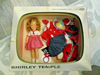 Vintage Ideal Shirley Temple Doll St - 12 Tagged Clothes Shoes Outfits Tv Trunk
