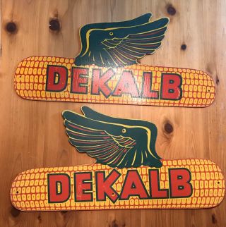 Vintage Dekalb Flying Ear Seed Corn Signs