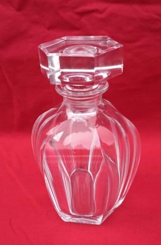 St Louis French Art Deco Cut Crystal Glass Perfume Bottle