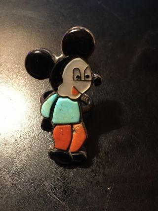 Vintage 1960s Rare Carol Kee Mickey Mouse Zuni Character Ring Size 6