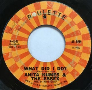 Anita Humes & Essex What Did I Do Northern Soul Teen 45 Hear