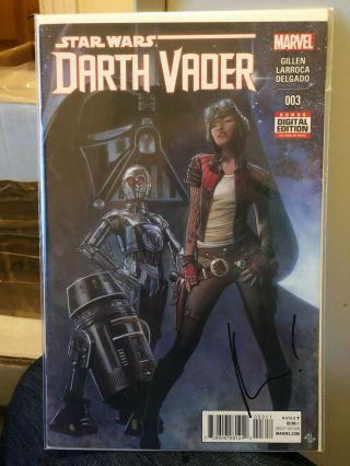 Star Wars Darth Vader Issue 3 Signed Kieron Gillen 1st Appearance Doctor Aphra