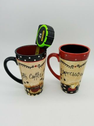2 Certified International Lori Coffee Mugs 5 " Deep