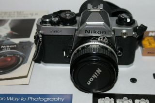 Vintage NIKON FM2 Film Camera SLR 50mm 1:1.  8 Lens 2