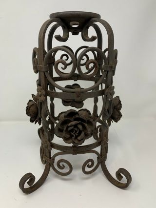 Vintage Antique Heavy Arts And Crafts Style Gothic Base