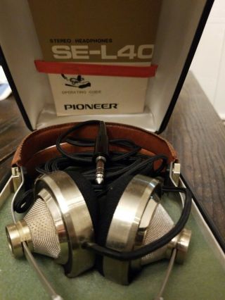 Vintage Minty Pioneer Se - L40 Stereo Headphones Case W/ Instructions