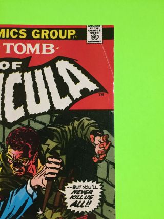 Marvel Comics 1973 Tomb of Dracula 13 Origin of Blade Fine FINAL PRICE 3