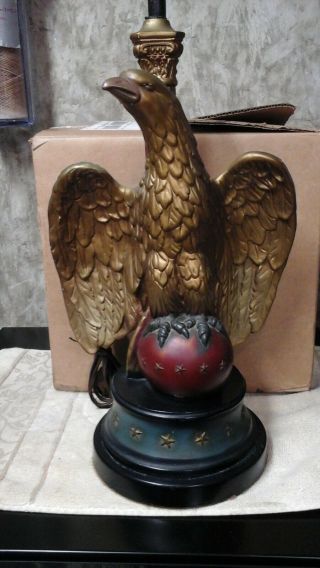 Vintage 17 " American Federal Revival Eagle Figural Lamp C.  1935