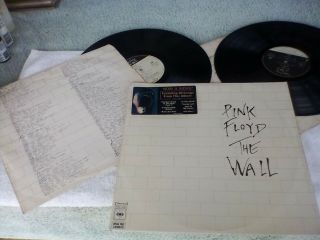 Pink Floyd The Wall Double Lp Vinyl Record 12 " W/inners
