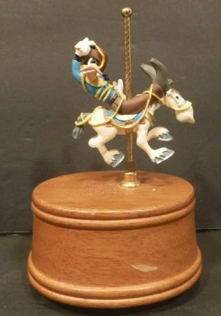 The Walt Disney Co.  Goofy Carousel Music Box By Willitts - Cailfornia Here I Come