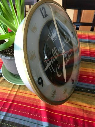 Antique Vintage 1956 Pam Co.  Hallmark Wall Clock rounded glass/lighted 2