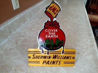 Vintage Porcelain Sherwin - Williams Paints Enamel Sign Size 12 