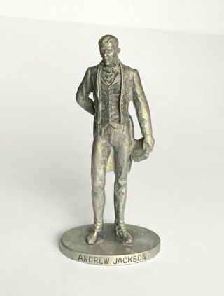 Vtg Danbury David A.  Larocca Pewter Figure 7th President Andrew Jackson