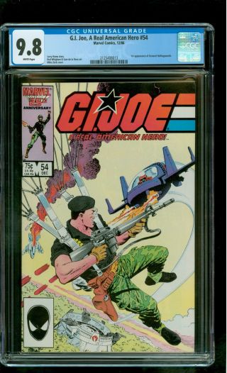 G.  I.  Joe A Real American Hero 54 Cgc 9.  8 Nm/mint 1st General Hollingsworth Cobra