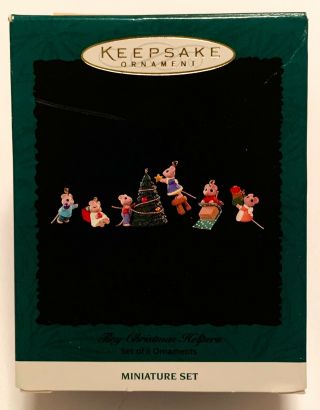 Hallmark Keepsake Tiny Christmas Helpers Mice Miniatures Ornament 1996