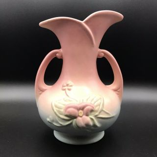 Vintage Hull Art Pottery Wildflower Double Handle Vase 1946 - 1947