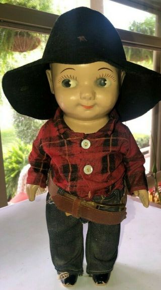Vintage Buddy Lee Cowboy Doll Lee Jeans Denim Company Advertising