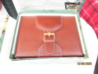 RARE - VINTAGE ROLEX LEATHER CASE BOX with paperwork and outer box 2