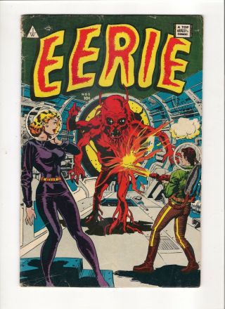 Eerie 1 I.  W.  /super 1958 G - Vg Scarce; Wally Wood Cover; Reprints Spook Comics 1