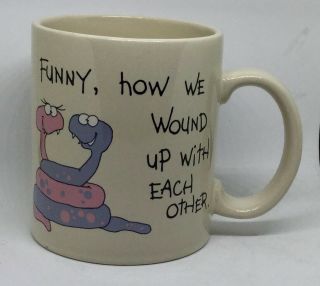 1985 Message Mugs Humorous Snake Coffee Mug Cup
