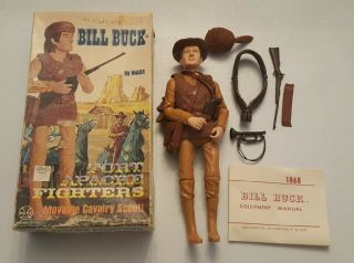 Rare Marx Johnny West Fort Apache Fighters Vintage Cavalry Scout Bill Buck W/box
