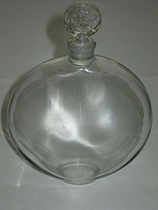 Vintage Pre 1940s Worth Perfume Bottle R Lalique Je Reviens Open/empty - 6 1/2 "