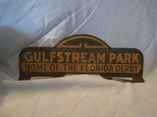 Vintage Gulfstream Park Florida Horse Racing Derby Metal Sign