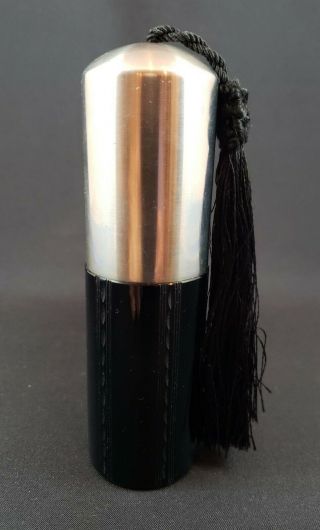 Devilbiss Travel Perfume Atomizer In Case - Black Glass And Nickel Fittings 1938