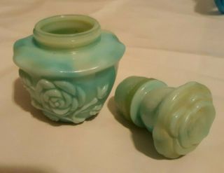 Vintage Avon Milk Glass Container And Stopper