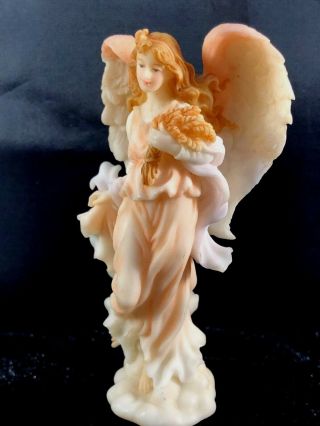 Seraphim Angel Autumn Beauty Heather 84369 4.  5 " Tall 2001 By Roman,  Inc.