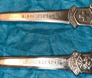 Vintage Rolex Souvenir Spoons - Lucerne - Bucherer of Switzerland 31.  5g 3