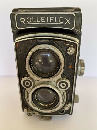 Vintage Rolleiflex 3.  5 Franke Heidecke Synchro - Compur Tlr Camera Schneider Lens