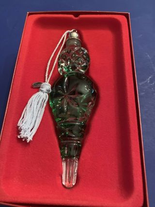 Lenox Pave Jewels Colored Gems Emerald Reflector Ornament Excellant