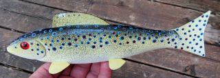 Vintage Rare Near John Jensen Rainbow Trout Fish Decoy
