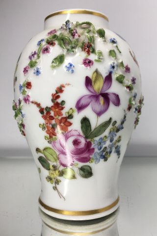 Choisy - Le - Roy In Meissen Style Antique French Porcelain Pottery Vase Floral