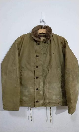 Vintage Ww2 50s Usn Us Navy N - 1 Military Patch Uniform Deck Jackets