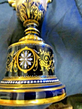 ROYAL VIENNA BOLTED URN,  HAND PAINTED ARTIST SIGNED C 1890 2