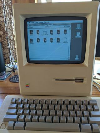 Vintage Mac Plus,  Upgraded From 1984 Mac 512 - Many Rare