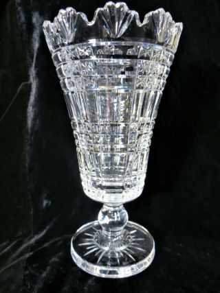 Rare Vintage Waterford Crystal Master Cutter Celery Vase 10 ¼” Made In Ireland