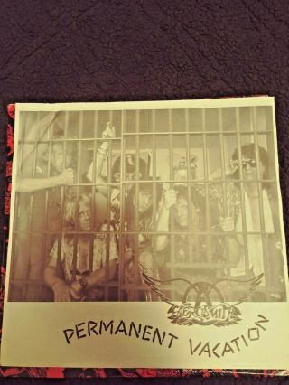 AEROSMITH Permanent Vacation LP Vinyl 1987 Geffen Hard Rock 3