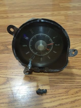 68 - 69 Ford Fairlane Ranchero Torino Vintage Oem Dash Clock W/hardware Rare