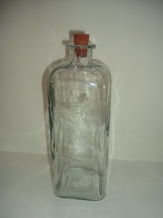 Glass National Casket Company Embalming Fluid Bottle