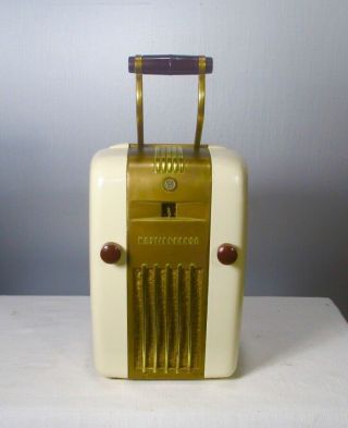 Antique Westinghouse " Refrigerator " Vintage Bakelite Tube Radio Restored,